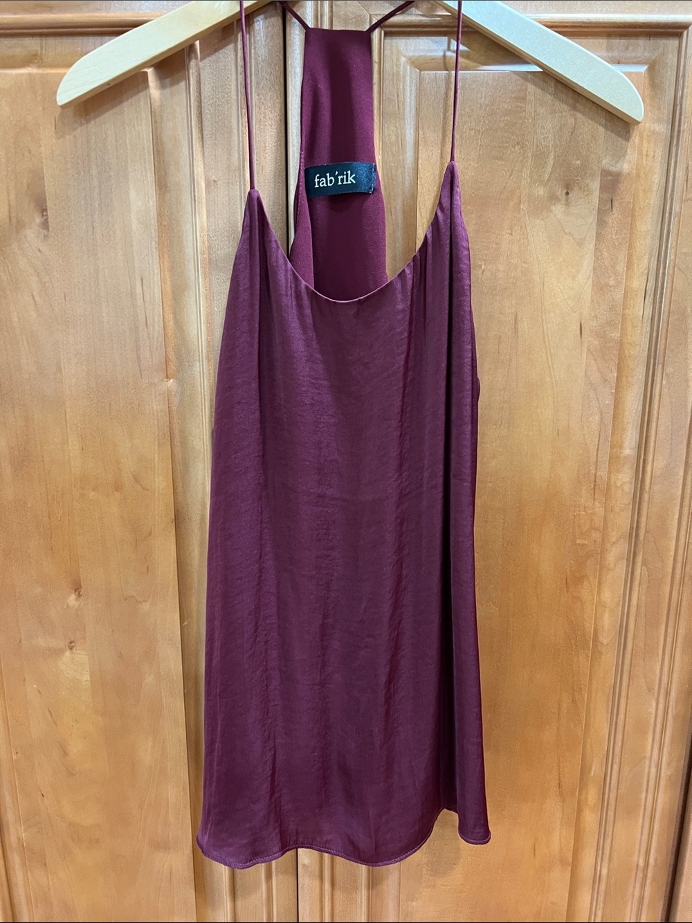 fab'rik Plum Satin Slip Top